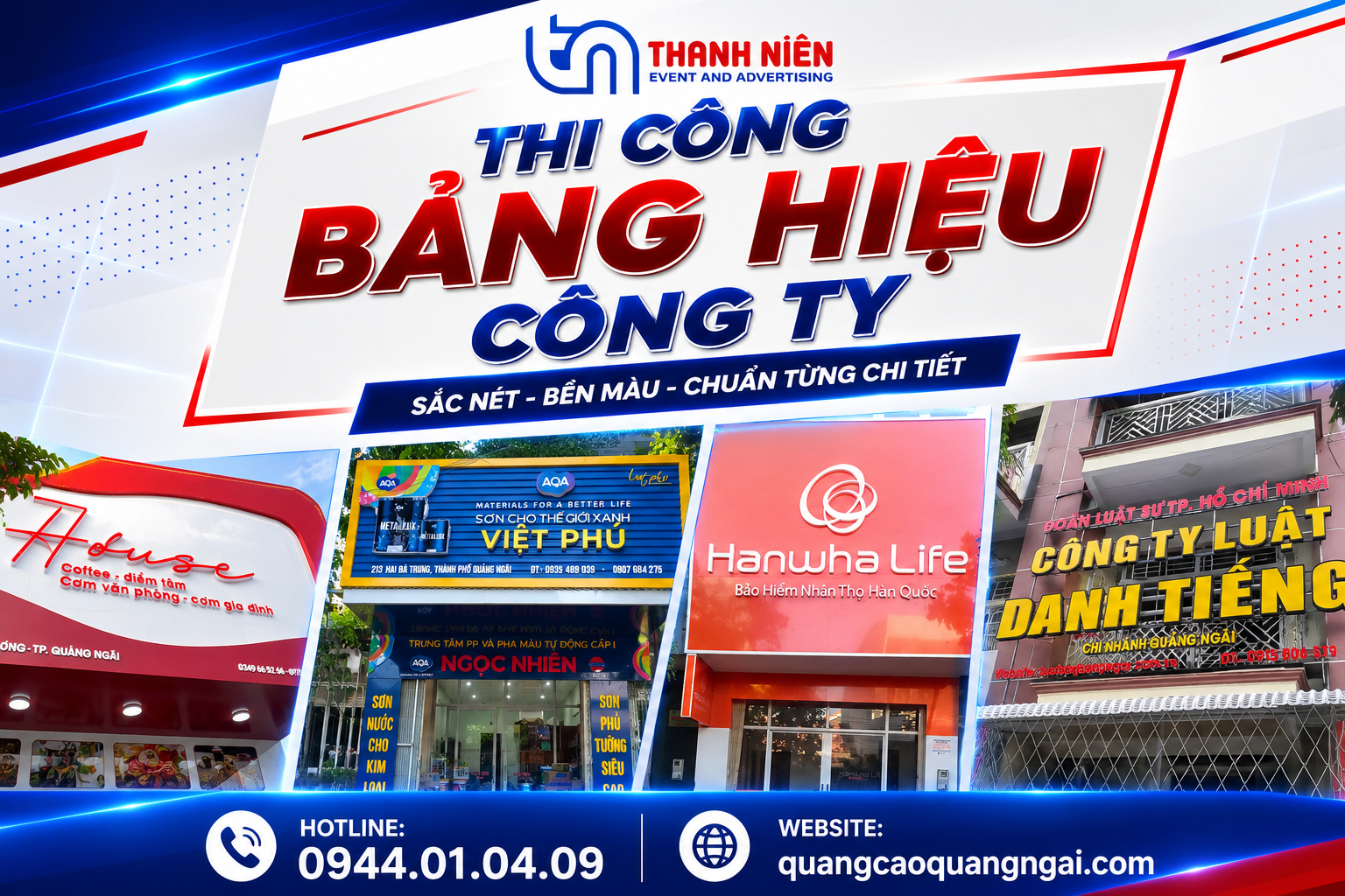 Bảng hiệu alu – chữ nổi