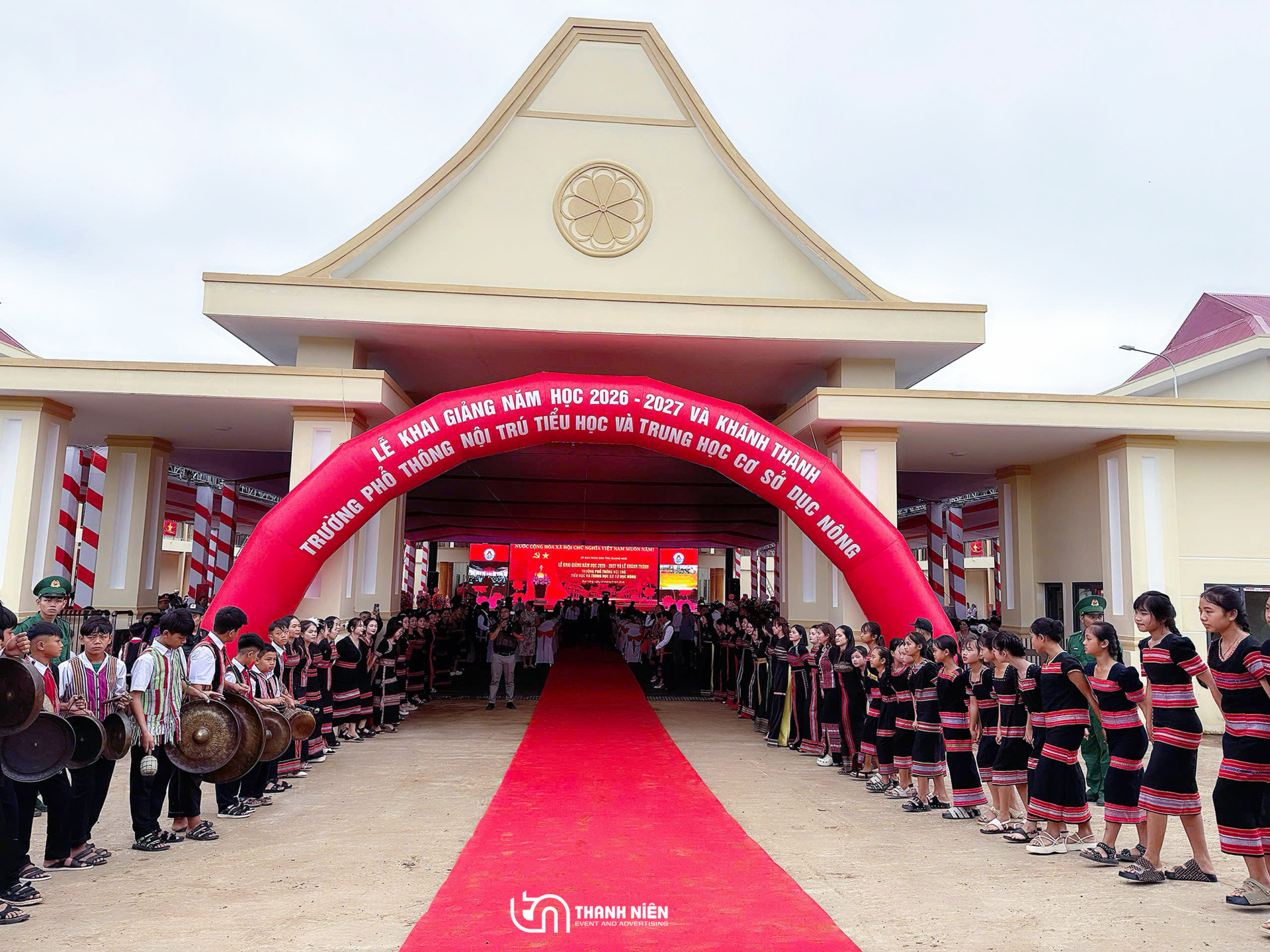 lễ khánh thành và khai giảng tại Trường Phổ thông nội trú Tiểu học & THCS Dục Nông