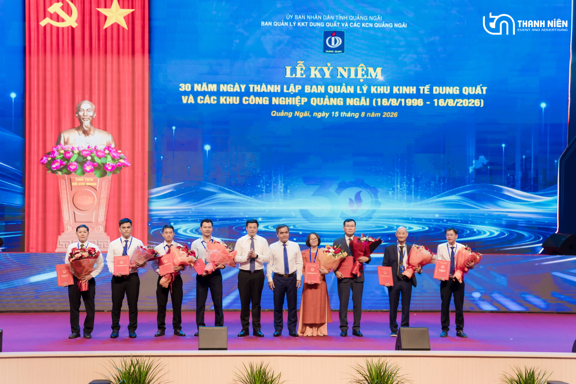 lễ kỷ niệm 30 năm BQL Khu kinh tế Dung Quất và các KCN Quảng Ngãi