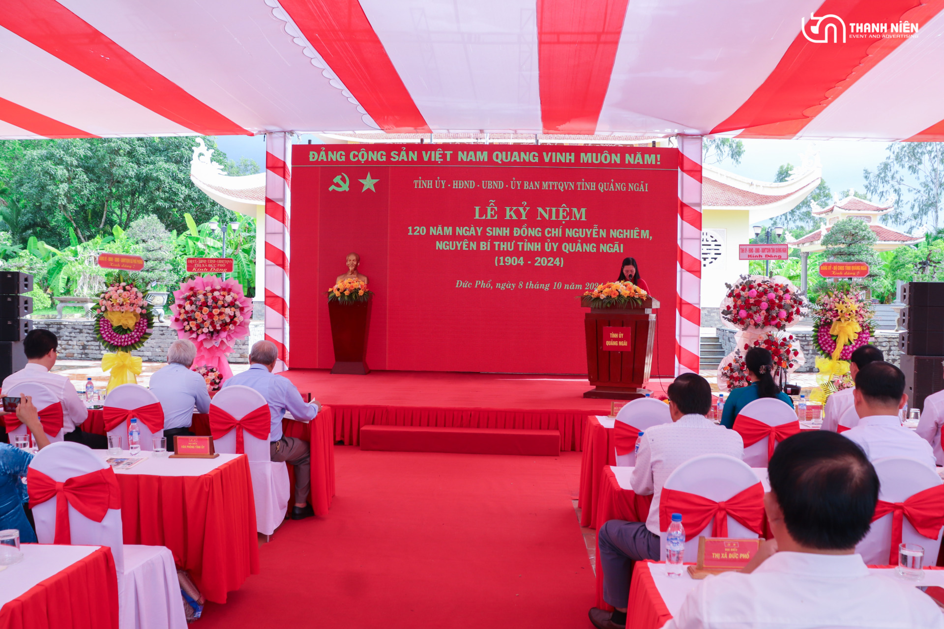 Lễ kỷ niệm 120 năm ngày sinh đồng chí Nguyễn Nghiêm, nguyên Bí thư Tỉnh ủy Quảng Ngãi