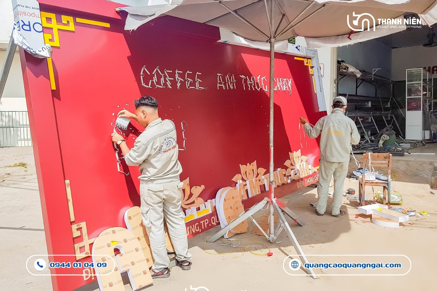 Thanh Niên Event chuyên gia công chữ nổi quảng cáo các loại